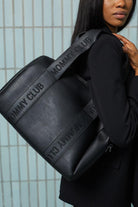 Mommy Club Bag, Vegan Deri Siyah