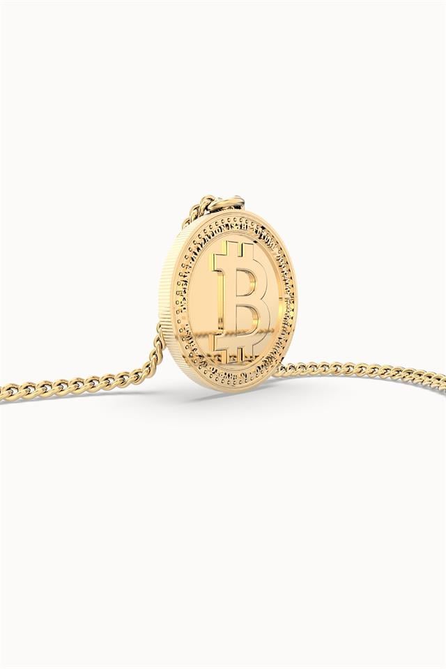 Chocli-Chocli 18 Ayar Altın Kaplama Bitcoin Ayarlanabilir Kolye-Kupa-5-Milagron.com