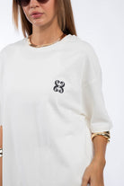 Christina's Storm-Cream Emblem T-shirt-T-Shirts-3-Milagron.com