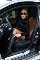 Christina's Storm-Glamorous Sequined Black Dress-Elbise-2-Milagron.com