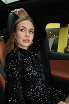 Christina's Storm-Glamorous Sequined Black Dress-Elbise-5-Milagron.com