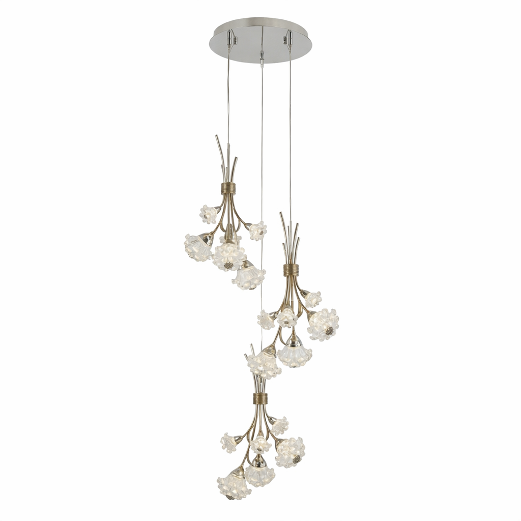 Lumiana-Siona Flower Triple Sarkıt-Avize-1-Milagron.com