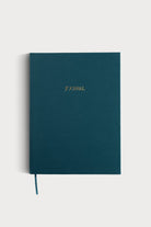 Clavist-Journal - A5 Petrol Keten Cilt Bezli Çizgisiz Düz Defter-Ajanda-1-Milagron.com