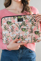 Clavist-Lily Coral Laptop Case 13"&14"- Zambak Desenli Laptop & Macbook & Ipad Kılıfı-Laptop & Evrak Çantası-5-Milagron.com