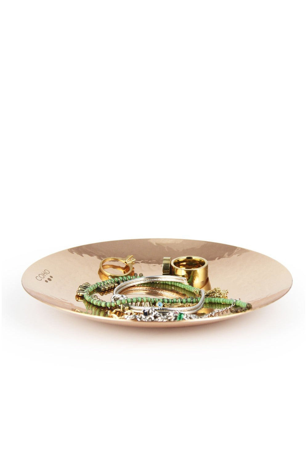 Coho Objet-Artisan Yalın Dövme Bakır Yüzük Tabağı-Dekoratif Kase-1-Milagron.com