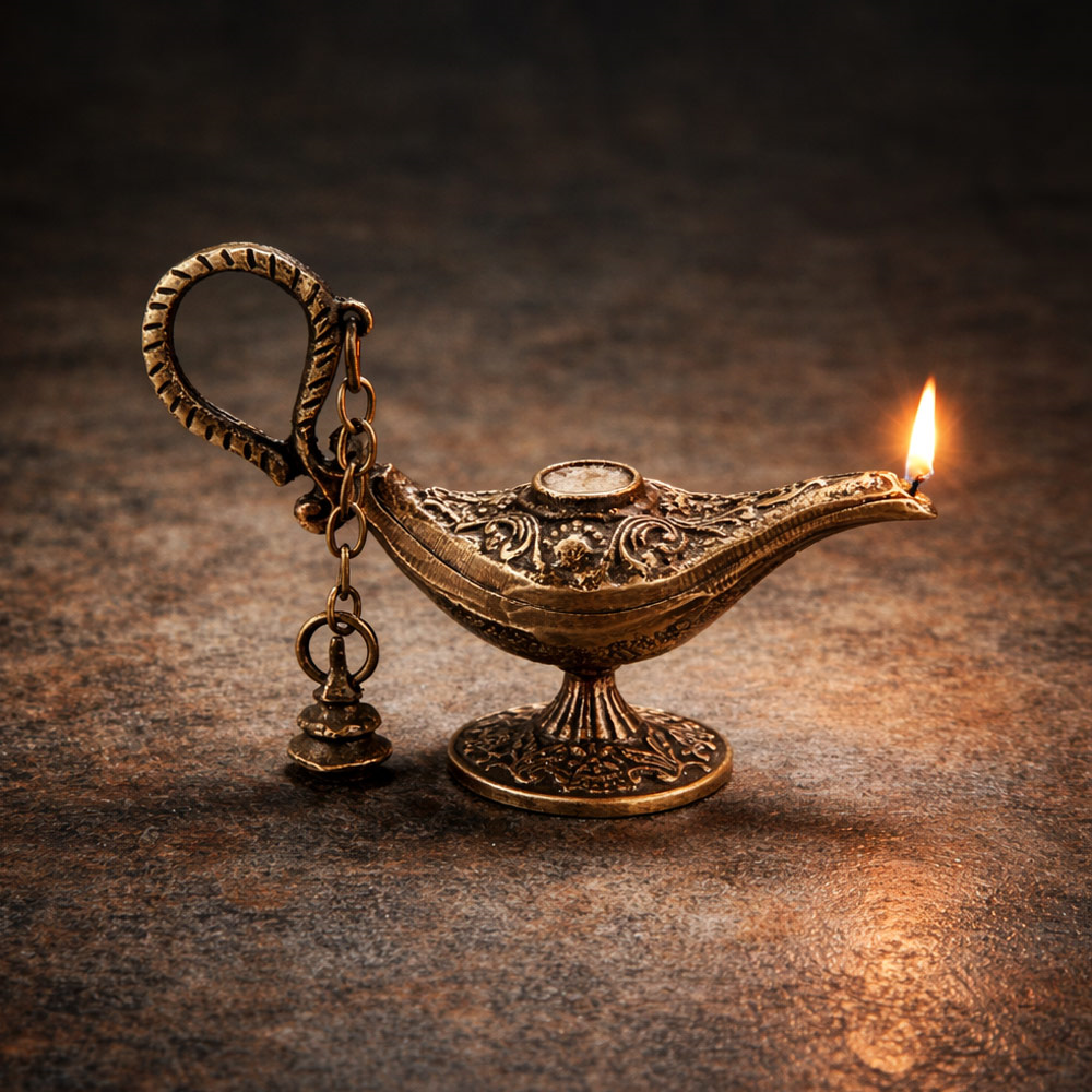  Brazen Antique Alaaddinin Sihirli Lambası