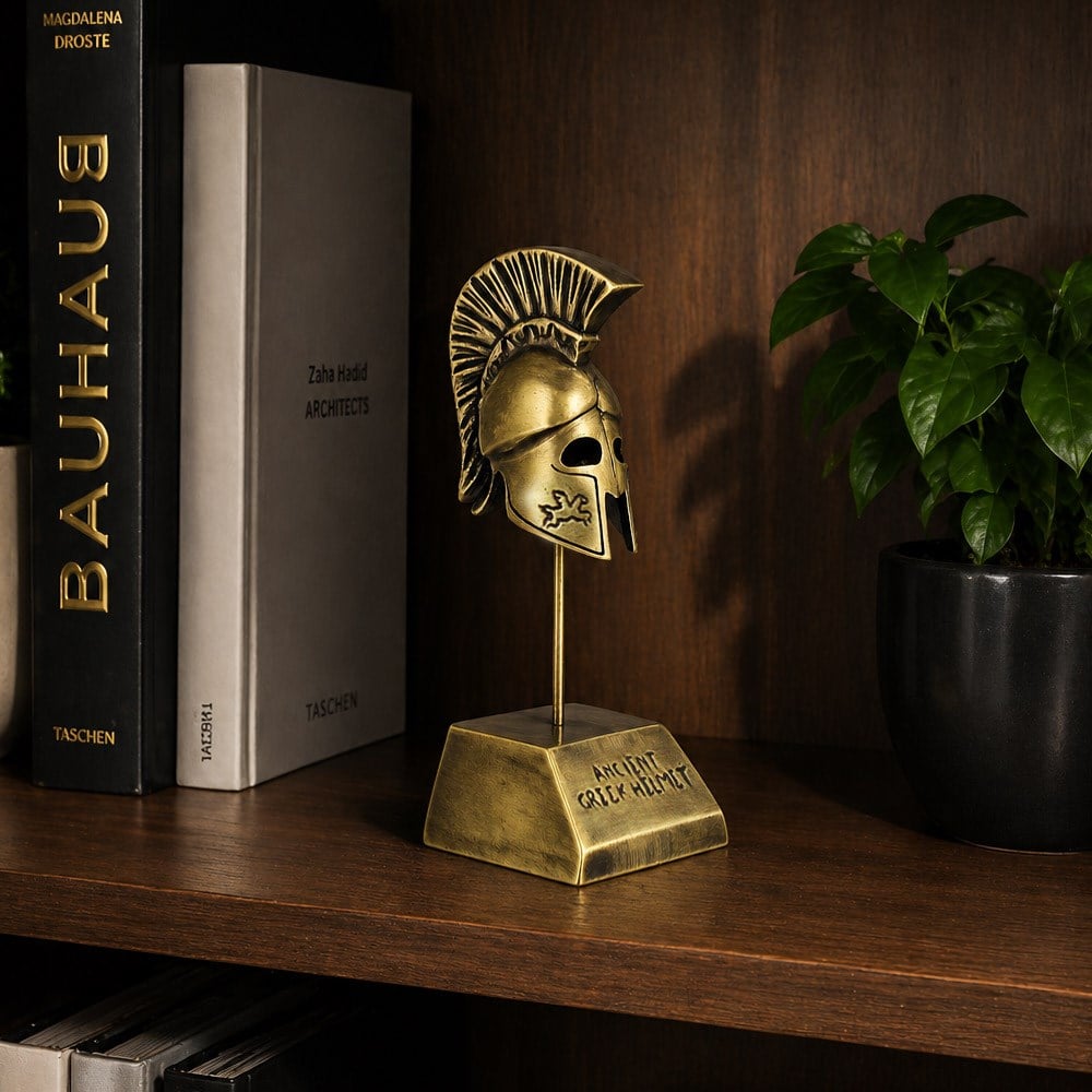  Brazen Dekoratif El Yapımı Pirinç Corinthian Helmet