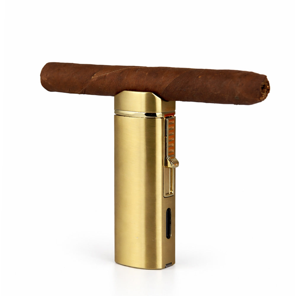  Brazen Standlı Çift Torch Brass Puro Çakmağı