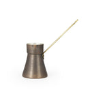 Coho Objet-Coho Antique Bakır Türk Kahve Cezvesi Döküm İşleme Kulp S-Cezve-1-Milagron.com