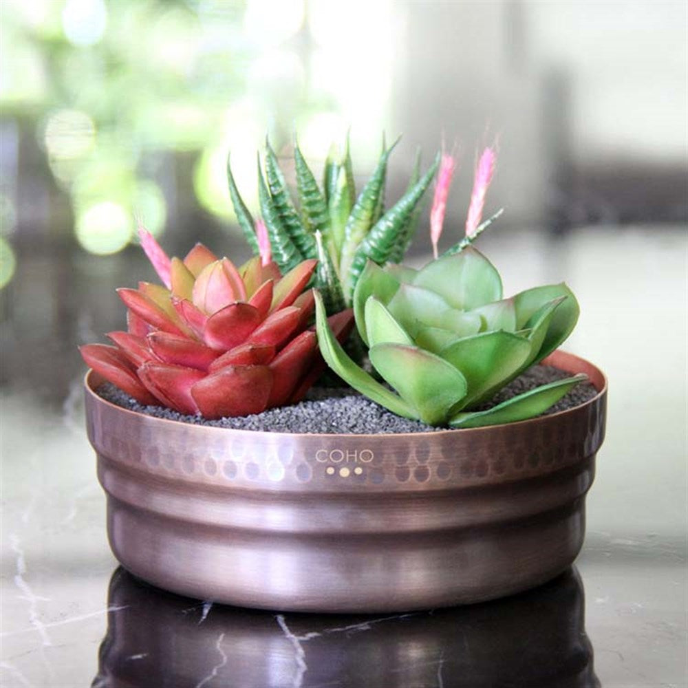 Coho Objet-Coho Antique Décor Bakır Saksı-Decor Serisi Bakır Saksılar-3-Milagron.com