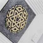 Coho Objet-Coho Art "Kozmos" Mandala Kabartma Tablo Varak & Gümüş Pastel Uygulama-Tablo-2-Milagron.com