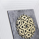 Coho Objet-Coho Art "Kozmos" Mandala Kabartma Tablo Varak & Gümüş Pastel Uygulama-Tablo-3-Milagron.com