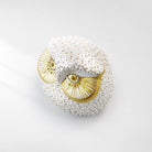 Coho Objet-Coho Art Tılsımlı Baykuş El Yapımı Sanatsal Dekoratif Obje Pearl White-Biblo-8-Milagron.com