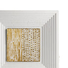 Coho Objet-Coho Art "Yol" Sanatsal Tablo Yaldız & Beyaz Akrilik Uygulama-Tablo-8-Milagron.com