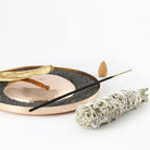 Coho Objet-Coho Artisan Göbekli Tepe Dövme Bakır Ağaç Tütsü Tabağı-Tütsülük-6-Milagron.com