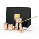 Coho Objet-Coho Box Hatır Dövme Bakır Cezve & Kaşık & 2 Li Bardak Hediye Seti-Artisan Serisi Bakır Cezveler-1-Milagron.com