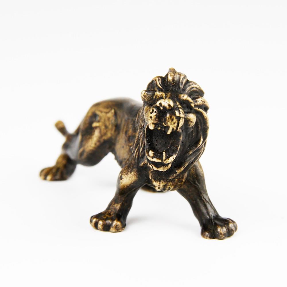 Coho Objet-Coho Brazen Dekoratif Pirinç Döküm Aslan Figürü-Dekoratif Objeler-4-Milagron.com