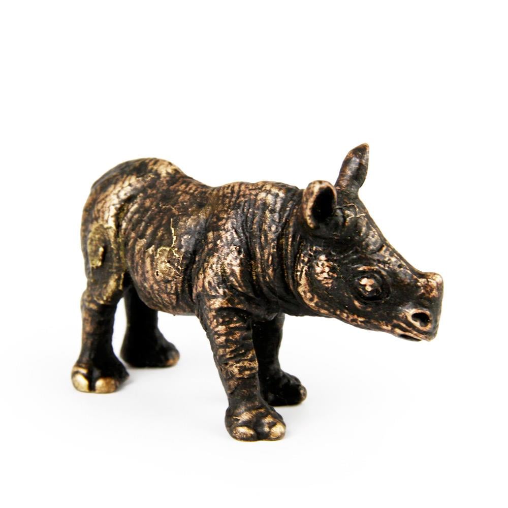 Coho Objet-Coho Brazen Dekoratif Pirinç Döküm Dekoratif Su Aygırı Heykeli-Dekoratif Objeler-1-Milagron.com