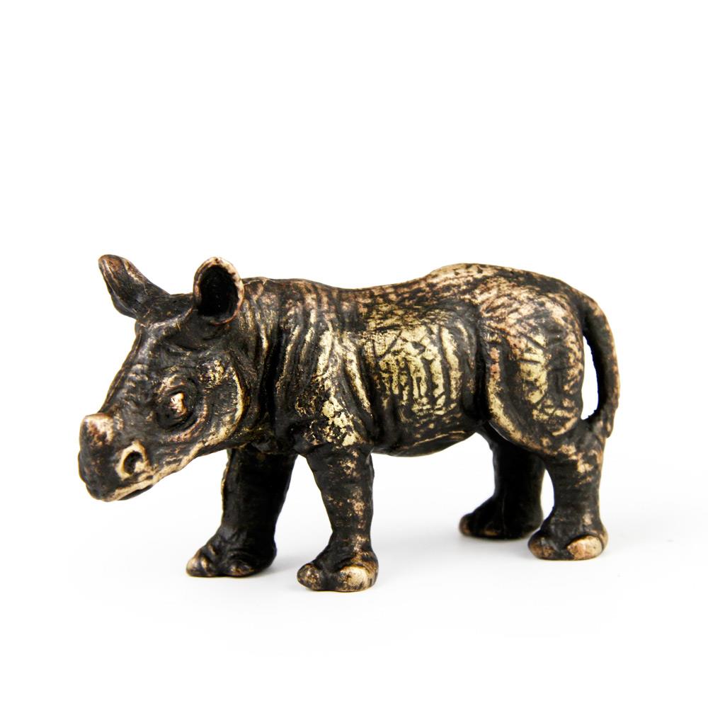 Coho Objet-Coho Brazen Dekoratif Pirinç Döküm Dekoratif Su Aygırı Heykeli-Dekoratif Objeler-2-Milagron.com