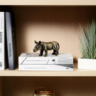 Coho Objet-Coho Brazen Dekoratif Pirinç Döküm Dekoratif Su Aygırı Heykeli-Dekoratif Objeler-3-Milagron.com