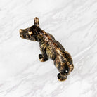 Coho Objet-Coho Brazen Dekoratif Pirinç Döküm Dekoratif Su Aygırı Heykeli-Dekoratif Objeler-4-Milagron.com