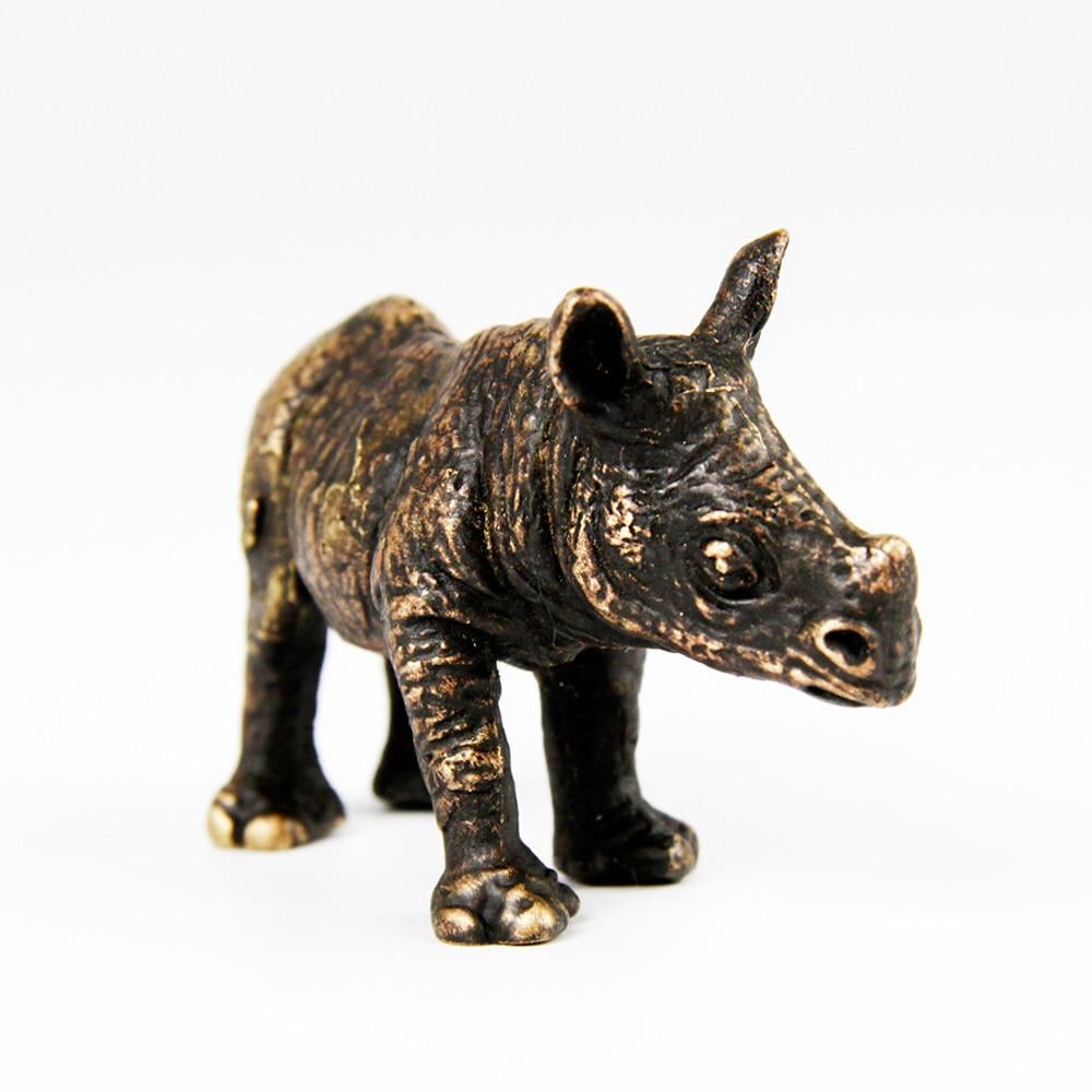 Coho Objet-Coho Brazen Dekoratif Pirinç Döküm Dekoratif Su Aygırı Heykeli-Dekoratif Objeler-5-Milagron.com