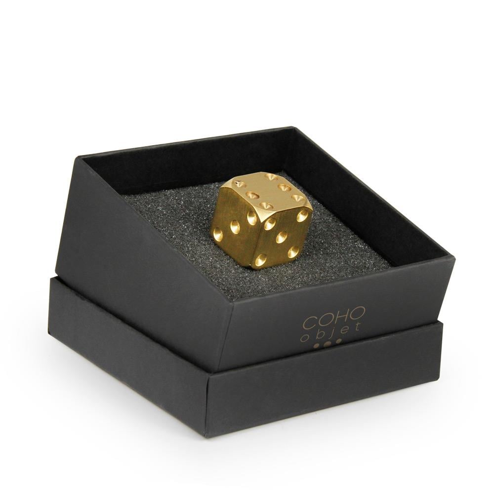Coho Objet-Coho Brazen Dekoratif Pirinç şans Zarı-Dekoratif Objeler-1-Milagron.com