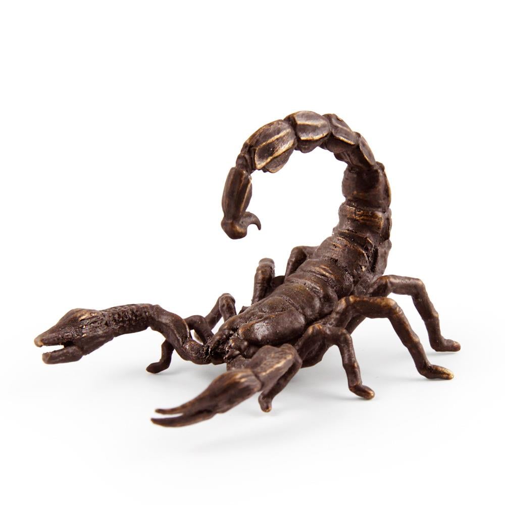 Coho Objet-Coho Brazen Pirinç Döküm El Yapımı Dekoratif Akrep Heykeli-Dekoratif Objeler-3-Milagron.com