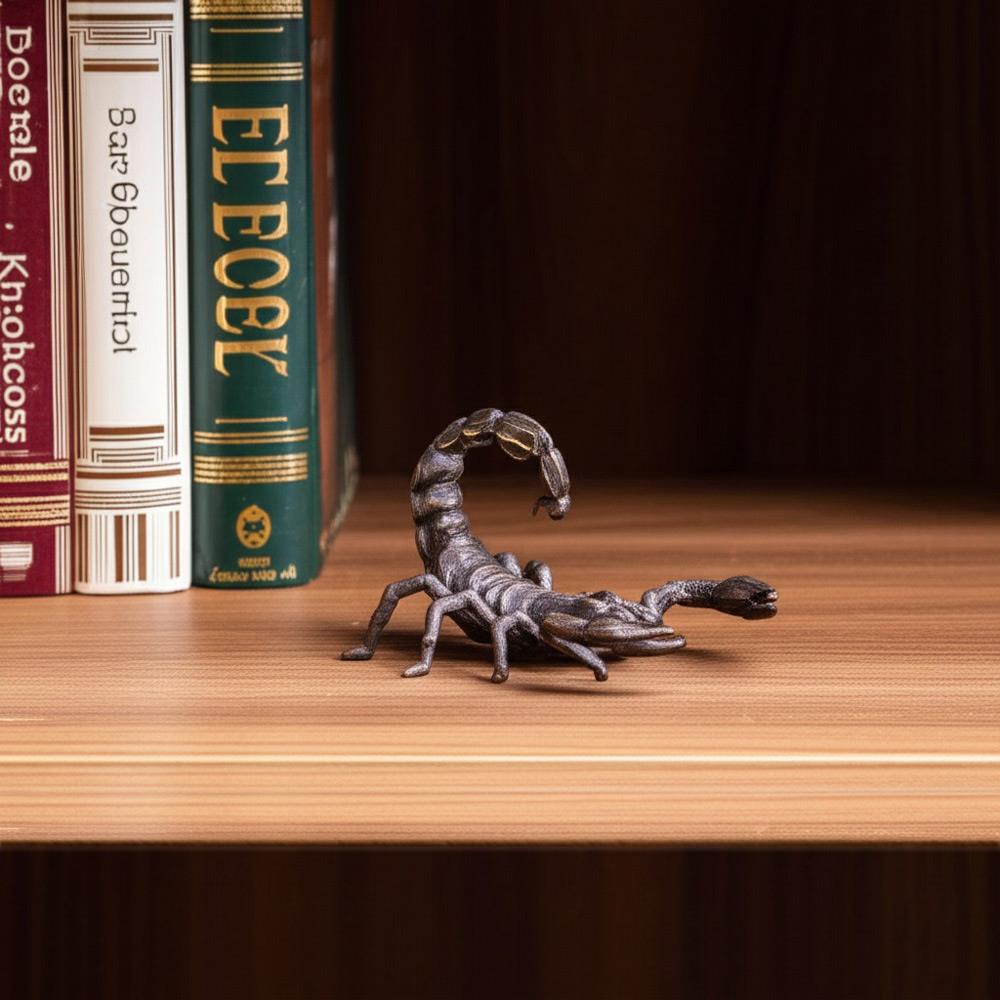 Coho Objet-Coho Brazen Pirinç Döküm El Yapımı Dekoratif Akrep Heykeli-Dekoratif Objeler-4-Milagron.com