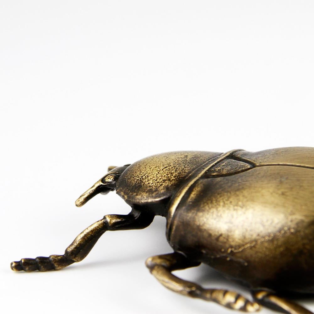 Coho Objet-Coho Brazen Pirinç Döküm El Yapımı Tılsım Böceği Heykeli-Dekoratif Objeler-6-Milagron.com