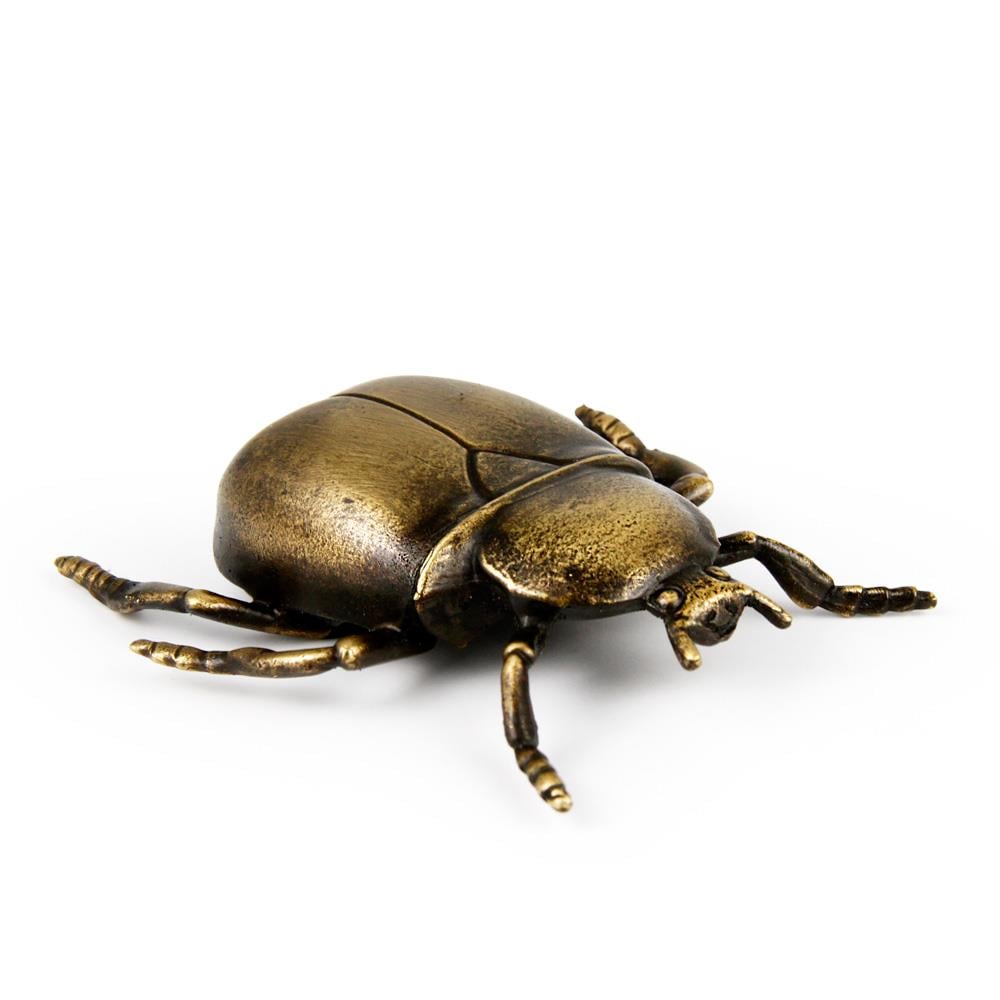 Coho Objet-Coho Brazen Pirinç Döküm El Yapımı Tılsım Böceği Heykeli-Dekoratif Objeler-8-Milagron.com