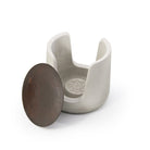 Coho Objet-Coho Concre Antique Dövme Bakır Kaseli Boz Aromaterapi Buhurdanlık-Concre Serisi Buhurdanlıklar-2-Milagron.com