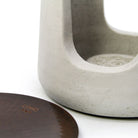Coho Objet-Coho Concre Antique Dövme Bakır Kaseli Boz Aromaterapi Buhurdanlık-Concre Serisi Buhurdanlıklar-4-Milagron.com