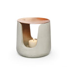 Coho Objet-Coho Concre Matte Dövme Bakır Kaseli Boz Aromaterapi Buhurdanlık-Buhurdanlık-1-Milagron.com