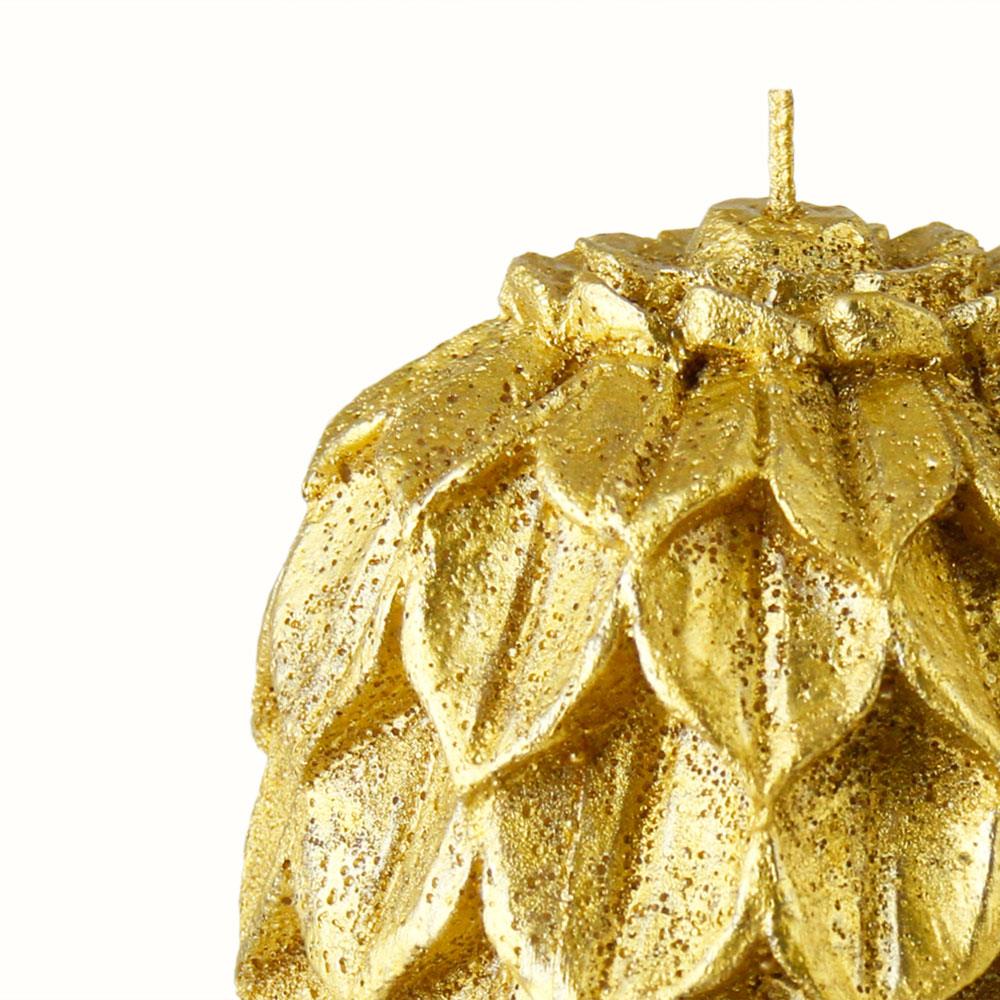 Coho Objet-Coho Lumina Altın Yaldız Kozalak Dekoratif Mum-Lumina Serisi Mumlar-2-Milagron.com