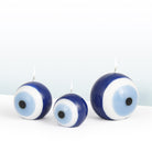 Coho Objet-Coho Lumina Nazarlık Küre Mum 7&8&10 Cm 3 Lü Set-Lumina Serisi Mumlar-1-Milagron.com