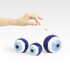 Coho Objet-Coho Lumina Nazarlık Küre Mum 7&8&10 Cm 3 Lü Set-Lumina Serisi Mumlar-3-Milagron.com