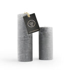 Coho Objet-Coho Lumina Rustic Antrasit Silindir Mum 20&15 Cm 2 Li Set-Lumina Serisi Mumlar-2-Milagron.com