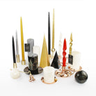 Coho Objet-Coho Lumina Yaldızlı Krem Küre Mum 8&10 Cm 2 Li Set-Lumina Serisi Mumlar-4-Milagron.com