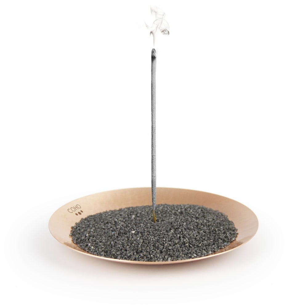 Coho Objet-Coho Matte Namaste Dövme Bakır Mini Tütsü Tabağı-Namaste Serisi Bakır Mini Tütsü Çanakları-1-Milagron.com