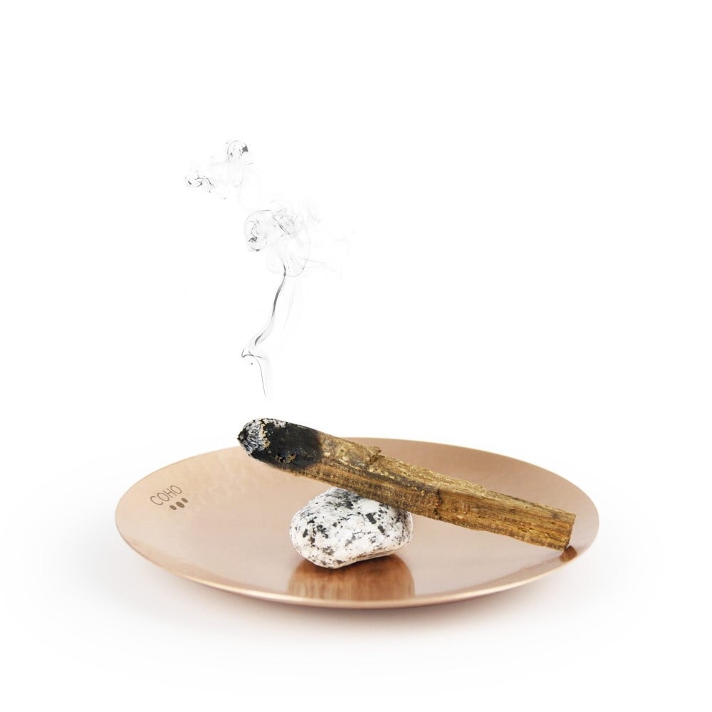 Coho Objet-Coho Matte Namaste Dövme Bakır Mini Tütsü Tabağı-Namaste Serisi Bakır Mini Tütsü Çanakları-3-Milagron.com