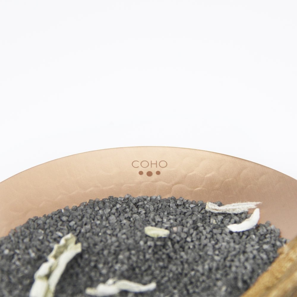 Coho Objet-Coho Matte Namaste Dövme Bakır Mini Tütsü Tabağı-Namaste Serisi Bakır Mini Tütsü Çanakları-4-Milagron.com