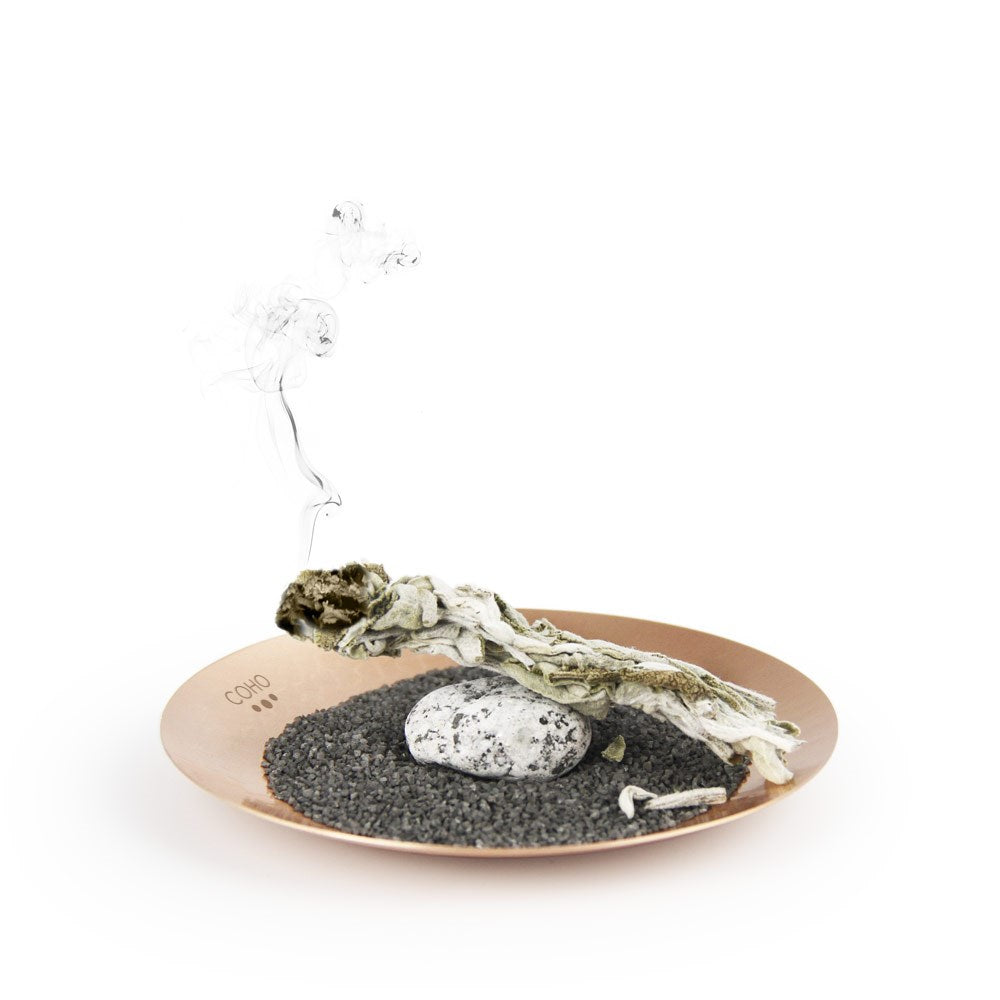 Coho Objet-Coho Matte Namaste Dövme Bakır Mini Tütsü Tabağı-Namaste Serisi Bakır Mini Tütsü Çanakları-5-Milagron.com