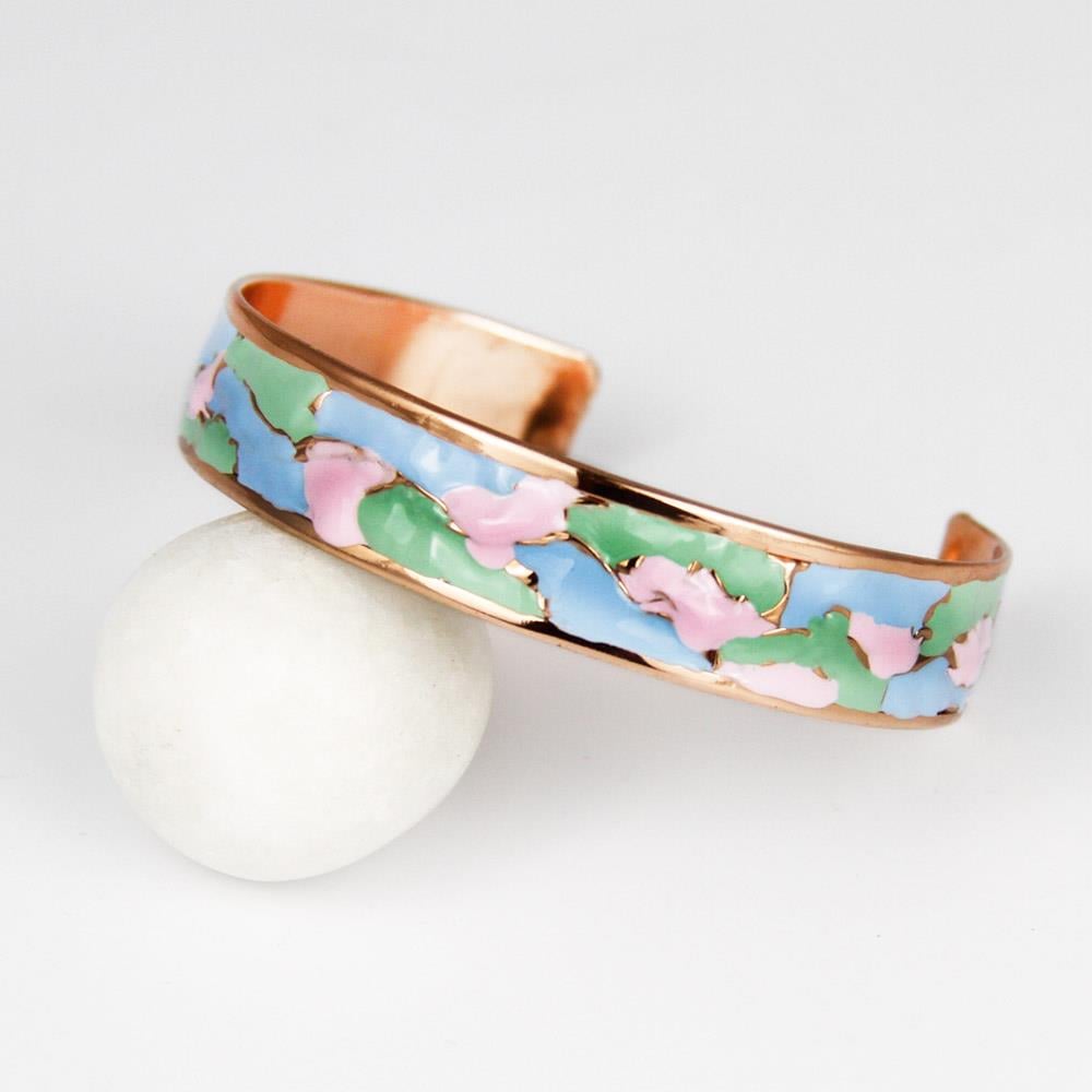 Coho Objet-Coho Mine El İşleme Clouds Renkli Bakır Bileklik-COHO Tılsım Takılar-1-Milagron.com