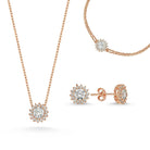 Coho Objet-Coho Silver Crystal Bloom El Yapımı Gümüş Kolye Küpe Bileklik Seti-COHO Silver Takılar-1-Milagron.com