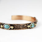 Coho Objet-Coho Tılsım Turkuaz Taşlı El İşleme Triple Bileklik-COHO Tılsım Takılar-5-Milagron.com