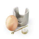 Coho Objet-Concre Matte Dövme Bakır Kase & Mum Söndürücü & Mumluk Boz Buhurdanlık Set-Buhurdanlık-2-Milagron.com