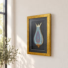 Coho Objet-El Yapımı Lale Desenli Seramik Duvar Tablosu, Mavi - 38x26 Cm-Tablo-1-Milagron.com