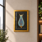 Coho Objet-El Yapımı Lale Desenli Seramik Duvar Tablosu, Mavi - 38x26 Cm-Tablo-2-Milagron.com