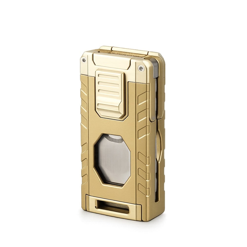  Patron Triple Torch Brass Bıçaklı Puro Çakmağı